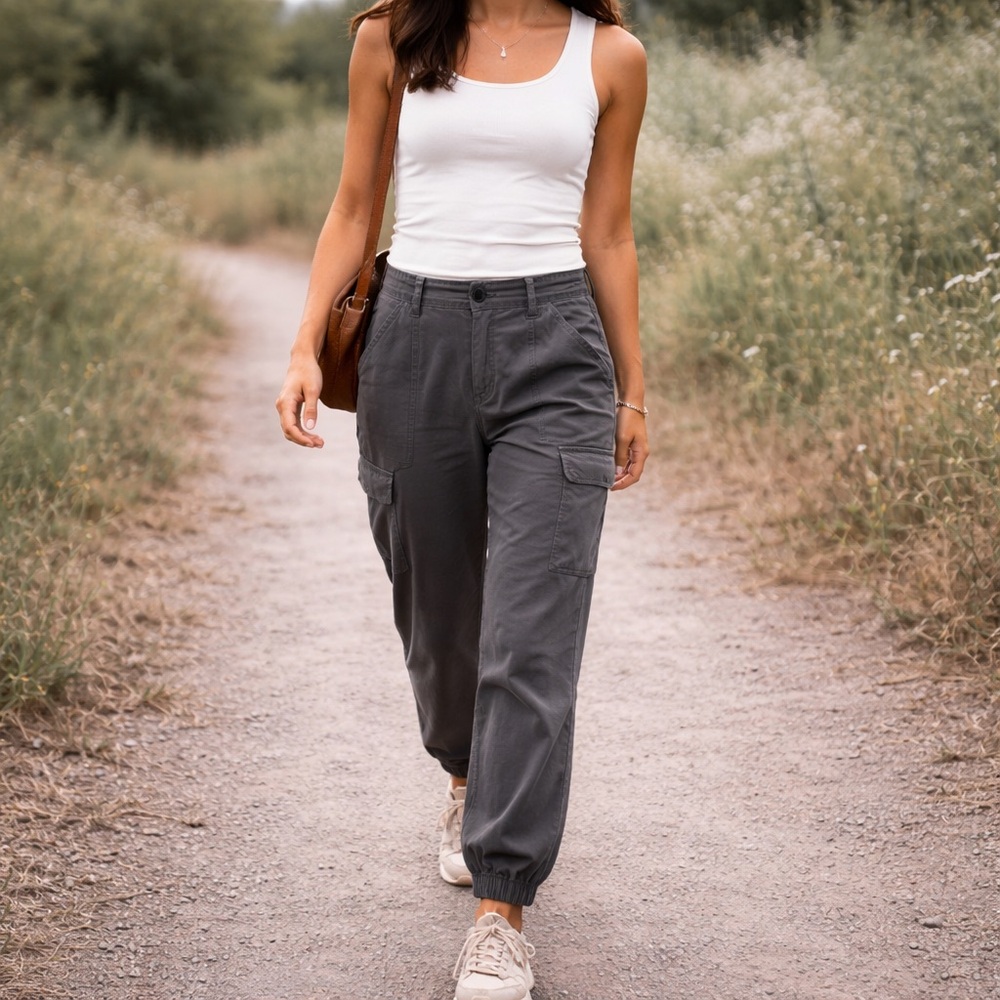 Sanctuary Gray Cargo Jogger Pants
